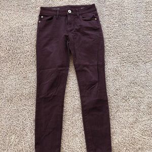 DL 1961 Margaux burgundy denim jeans
